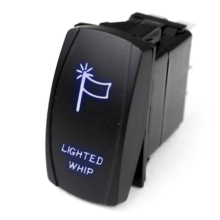 Race Sport Led Rocker Switch W/ Blue Led Radiance (Lighted Whip) RSLJ61B
